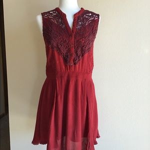 Miss Me Red Burgundy Dress Size Large